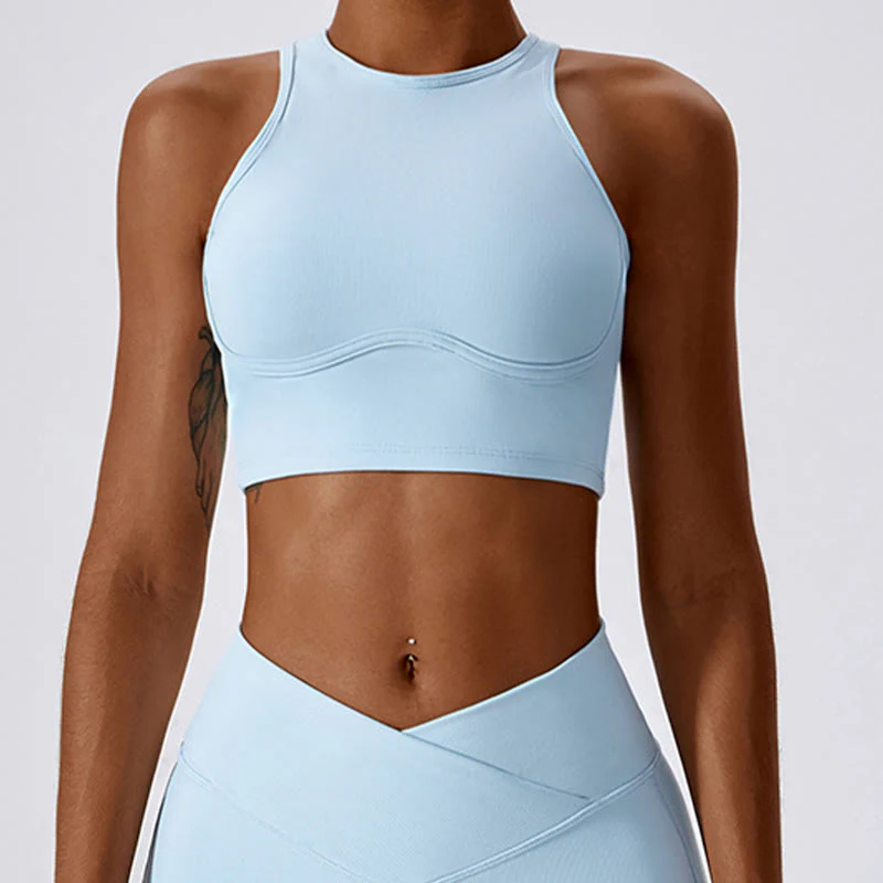 Canotta senza maniche Buddha Stones Crop Pantaloni svasati Sport Fitness Yoga - Image 37