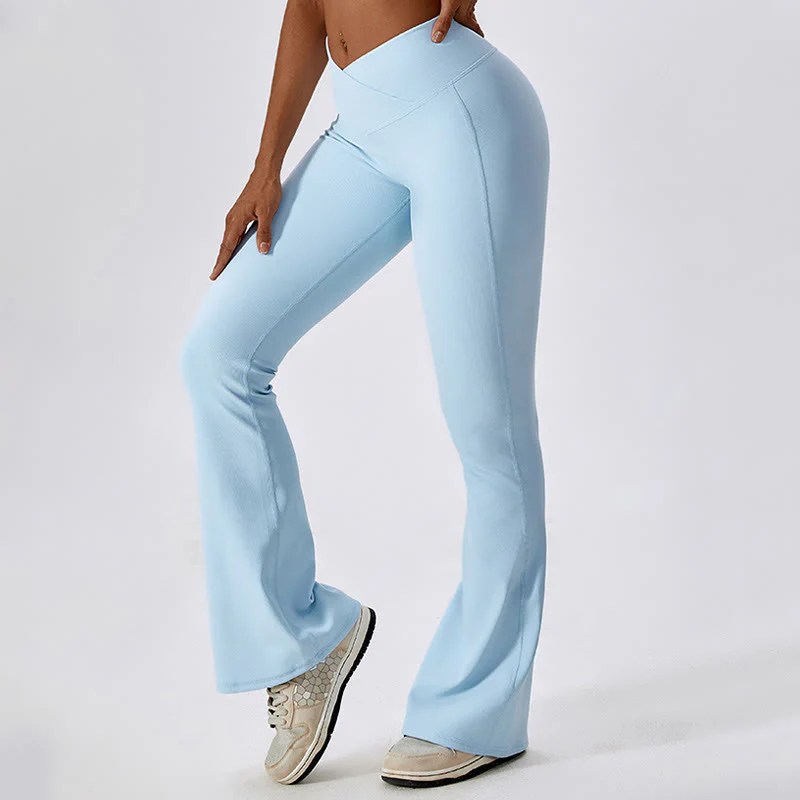 Canotta senza maniche Buddha Stones Crop Pantaloni svasati Sport Fitness Yoga - Image 46