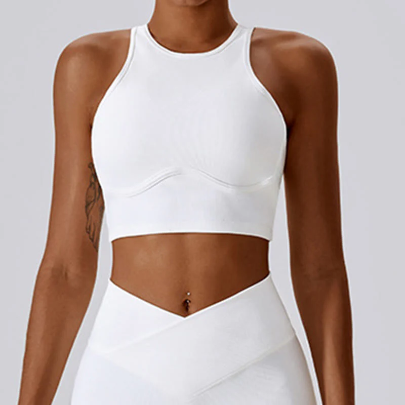 Canotta senza maniche Buddha Stones Crop Pantaloni svasati Sport Fitness Yoga - Image 9