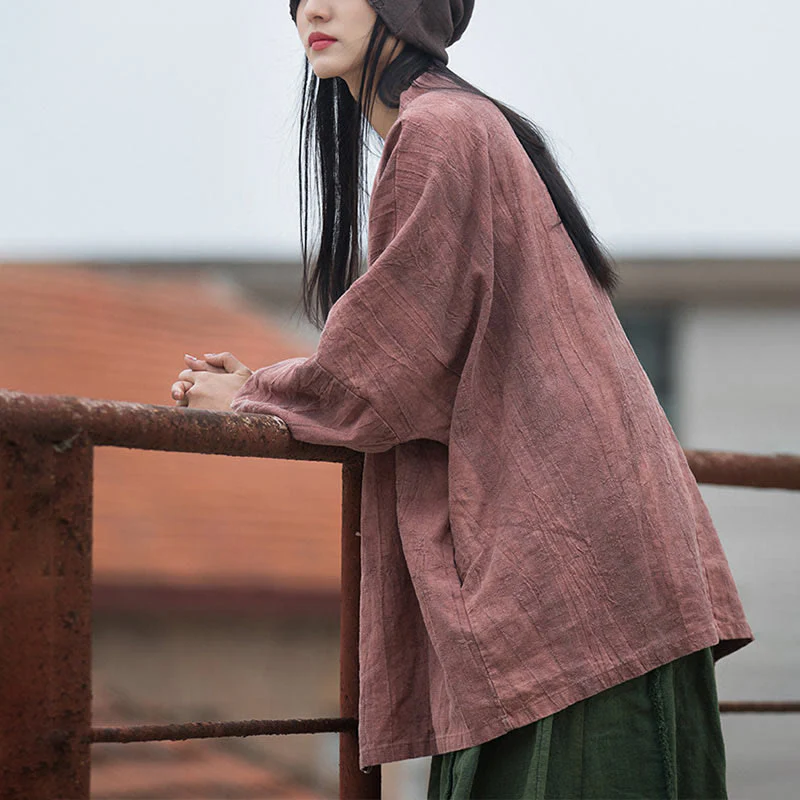 Cappotto con lacci e tie-dye con Buddha Stones , meditazione zen, giacca aperta sul davanti - Image 15