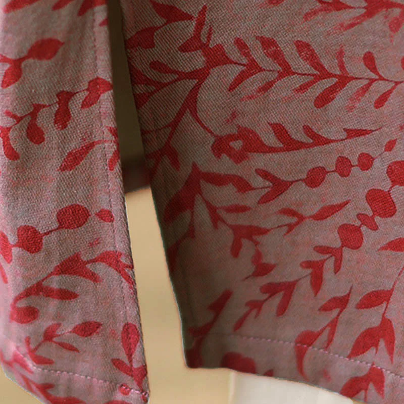 Cappotto da donna con foglie di vite e bottoni a rana, con tasche, in Buddha Stones - Image 14