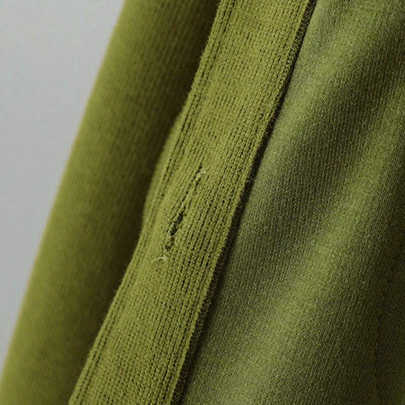 Cardigan da donna a maniche lunghe con bottoni decorativi in tinta unita Buddha Stones - Image 16