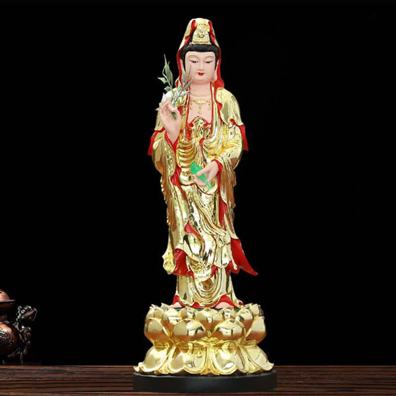Chenrezig Bodhisattva Avalokitesvara Figurina Armonia Statua in Resina Decorazione per la Casa - Image 5