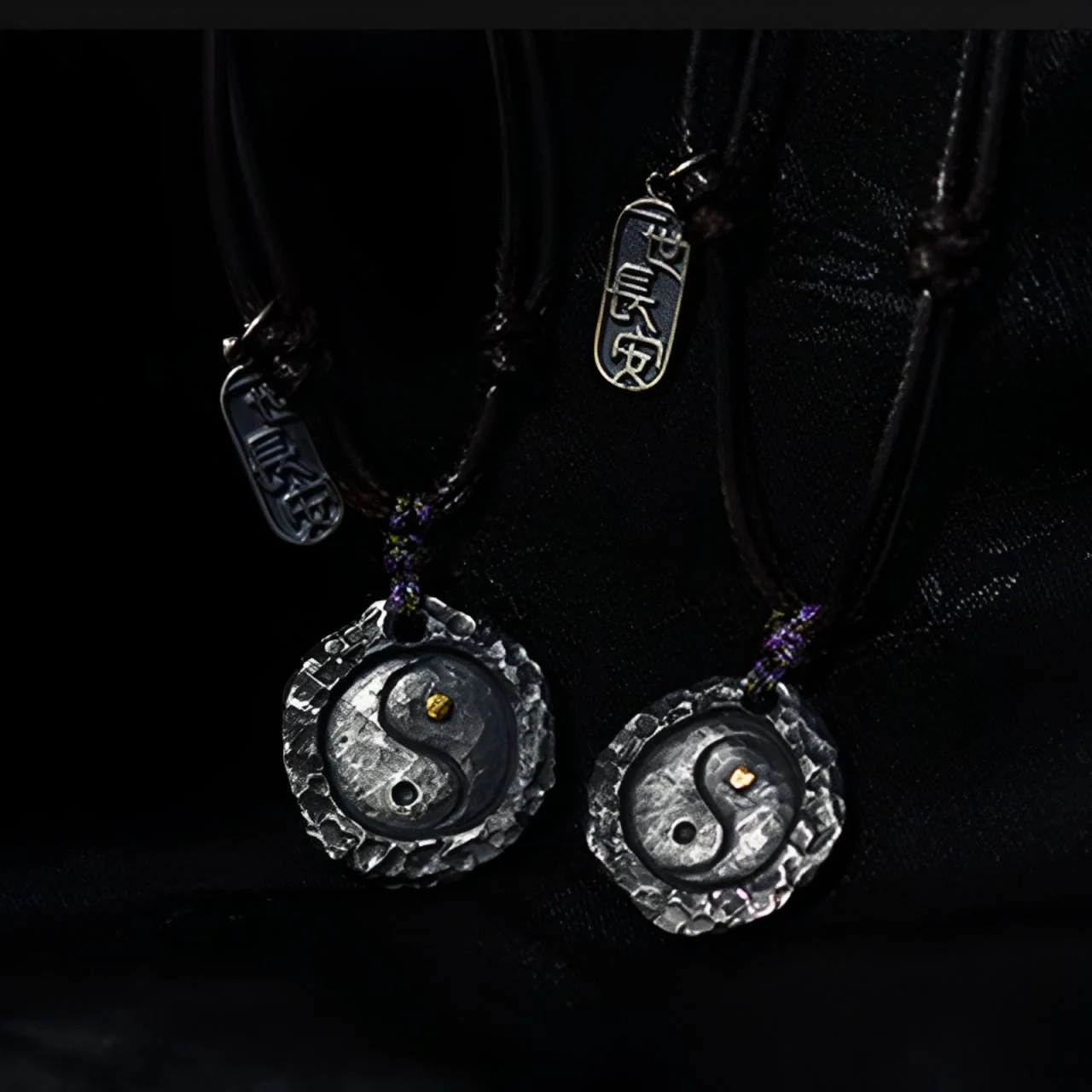 Ciondolo con collana di armonia di design Tai Chi Yin Yang in argento sterling 999 Buddha Stones - Image 12