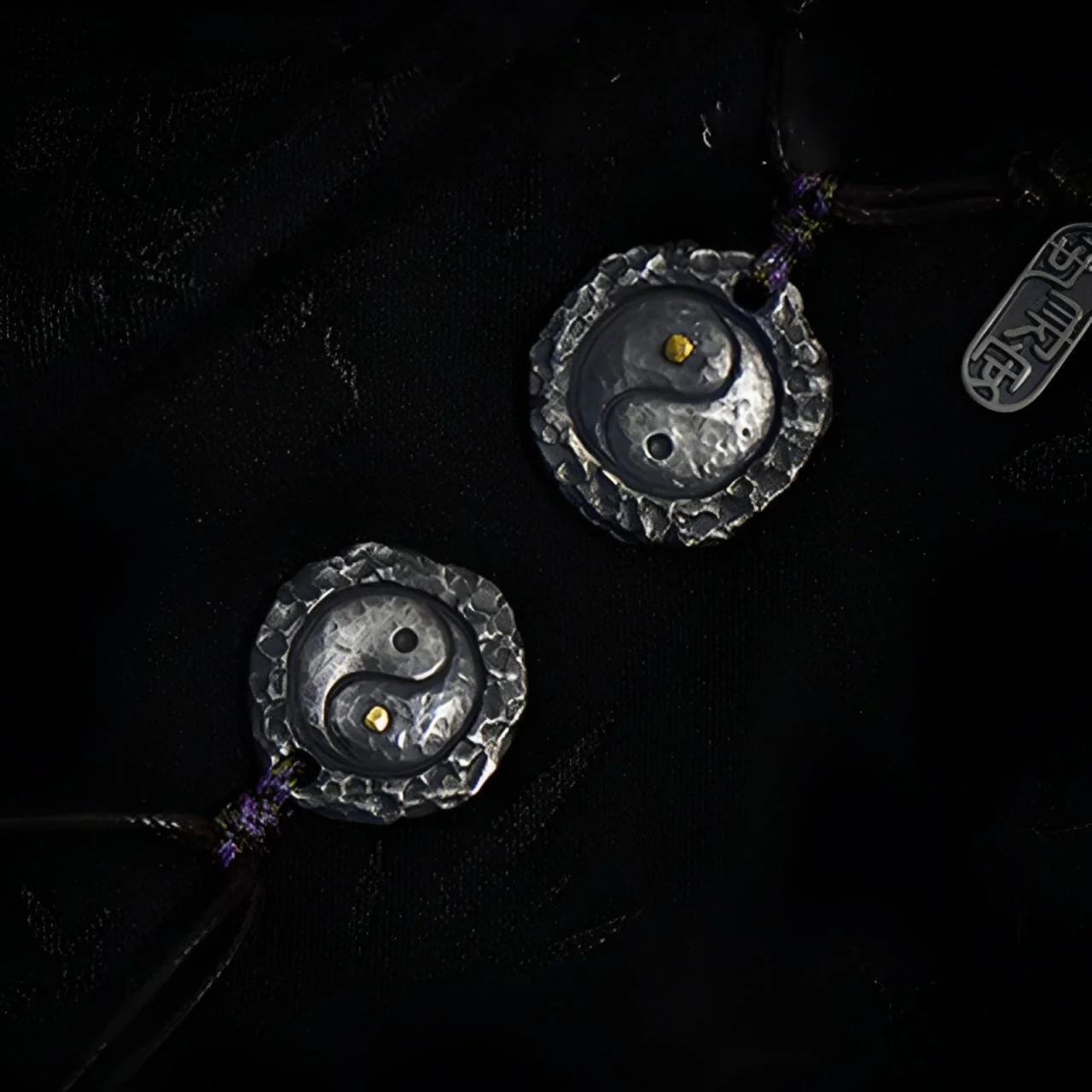 Ciondolo con collana di armonia di design Tai Chi Yin Yang in argento sterling 999 Buddha Stones - Image 13