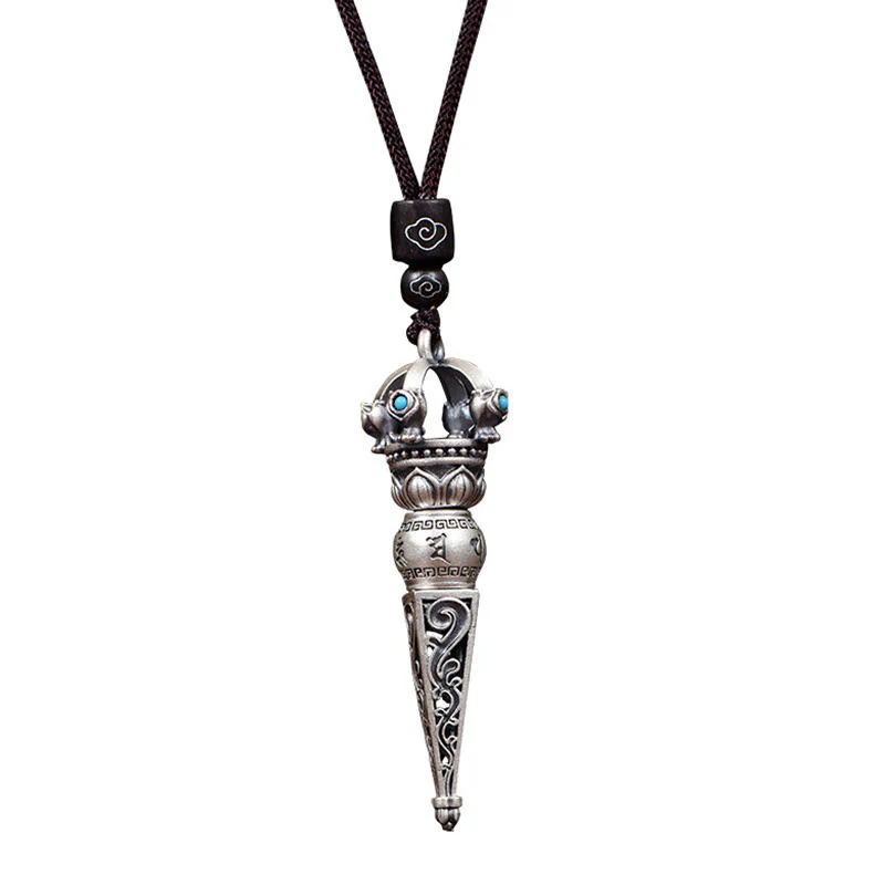 Ciondolo con collana girevole Buddha Stones tibetano Om Mani Padme Hum Dorje Vajra Design Wisdom - Image 9