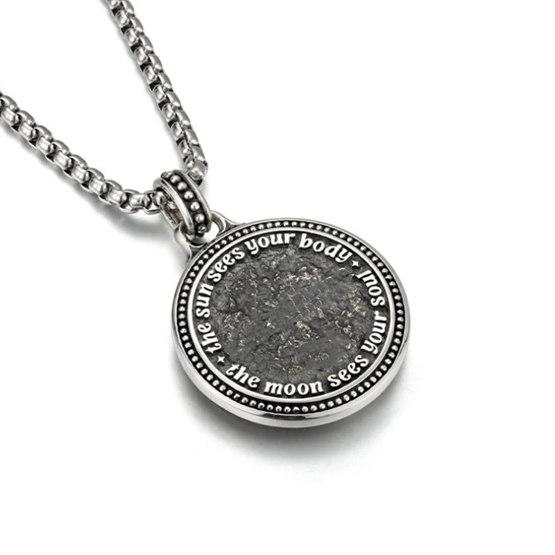 Collana con ciondolo in rame con simbolo Yin Yang Buddha Stones serpente, simbolo della ricchezza - Image 3