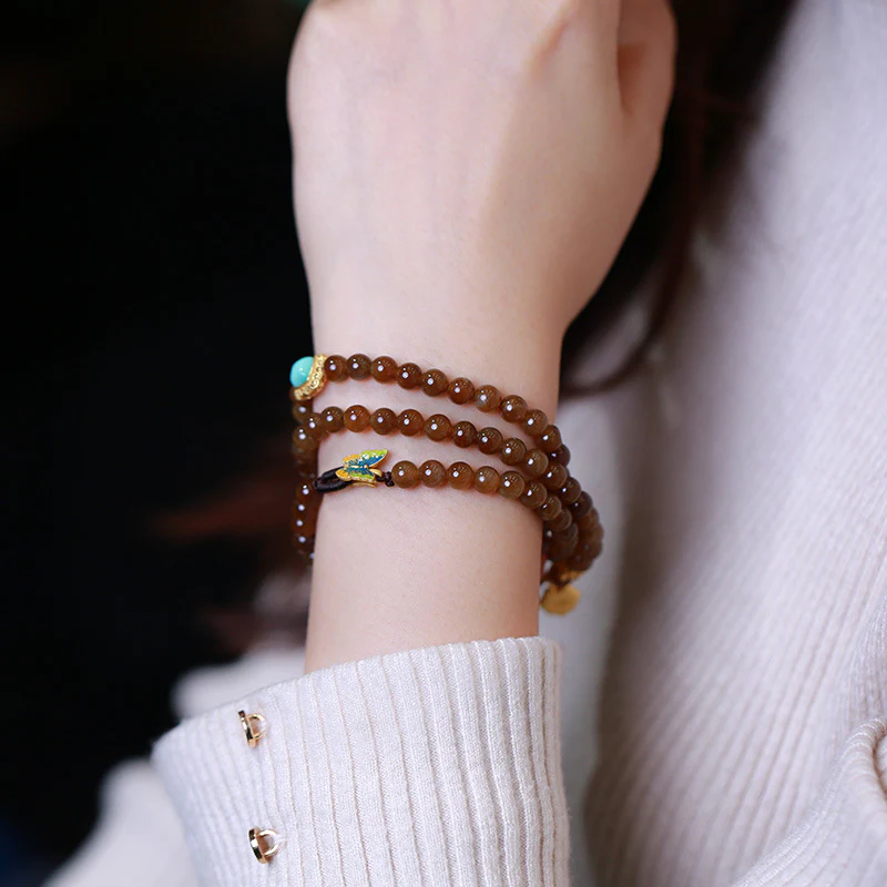 Collana con braccialetto di giada a forma di farfalla e zucca, portafortuna e prosperità - Image 4