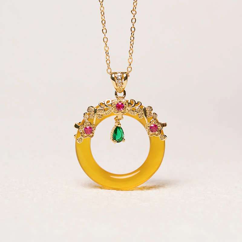 Collana con Buddha Stones, calcedonio verde, fibbia della pace, forza - Image 30