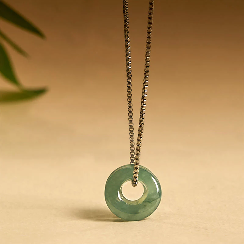 Collana con Buddha Stones Jade Double Peace Buckle Prosperity - Image 11
