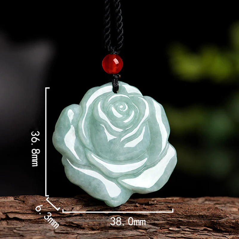 Collana con ciondolo a corda con motivo a loto in Buddha Stones, abbondanza e prosperità - Image 6