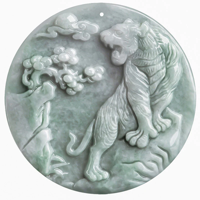 Collana con ciondolo a corda con tigre in giada e pietre Buddha Stones, zodiaco cinese - Image 10
