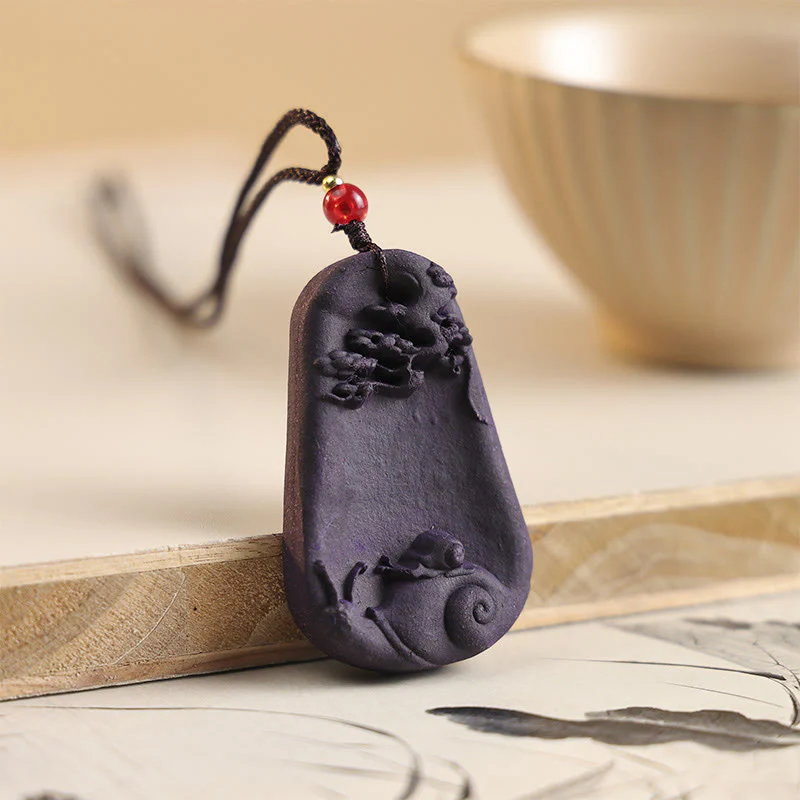 Collana con ciondolo a forma di ciondolo a forma di farfalla con maschera di volpe Buddha Stones , fibbia della pace e fortuna - Image 11