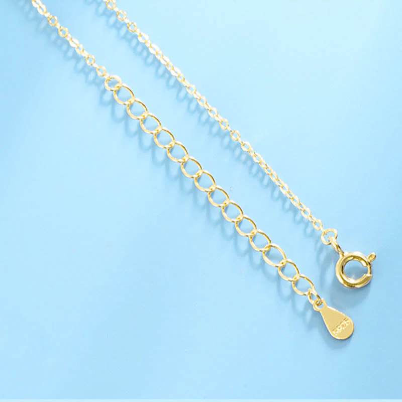 Collana con ciondolo a forma di foglia di ginkgo con fibbia della pace in argento sterling 925 Buddha Stones in giada Hetian - Image 2