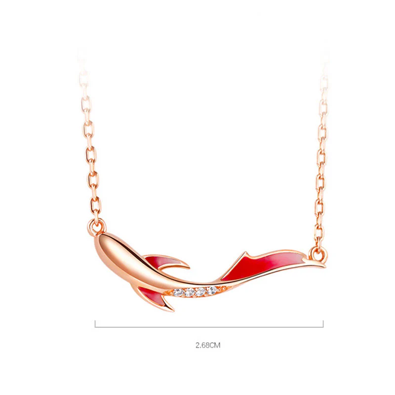 Collana con ciondolo a forma di pesce koi in argento sterling 925 Buddha Stones e zircone per la prosperità - Image 11