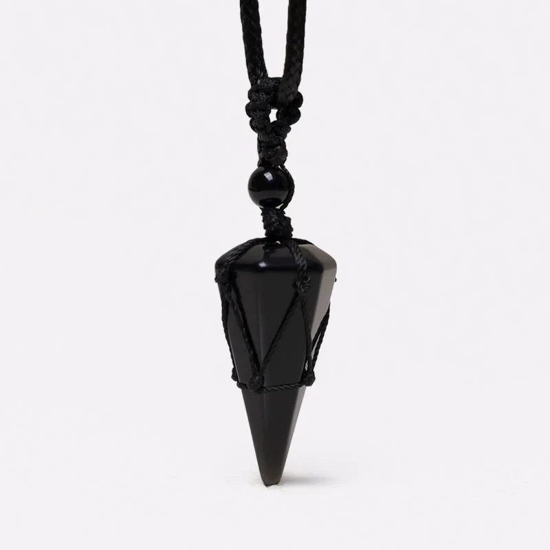 Collana con ciondolo a punta in pietra naturale Buddha Stones - Image 13