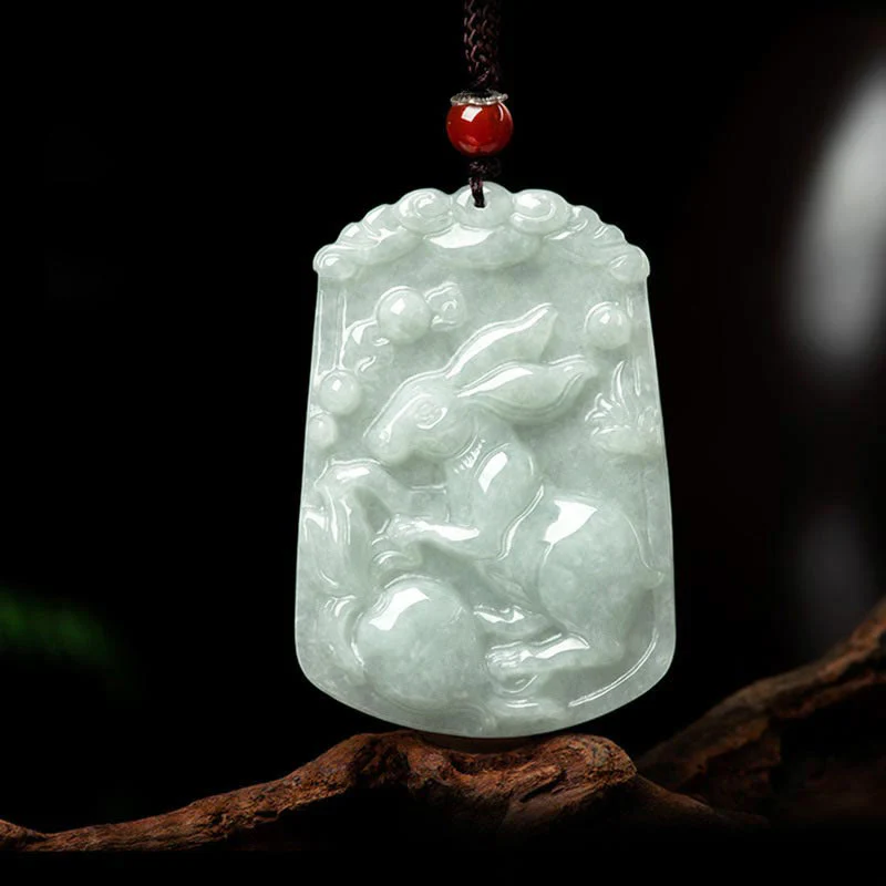 Collana con ciondolo amuleto dell'abbondanza dello zodiaco cinese Buddha Stones in giada naturale 12 - Image 16