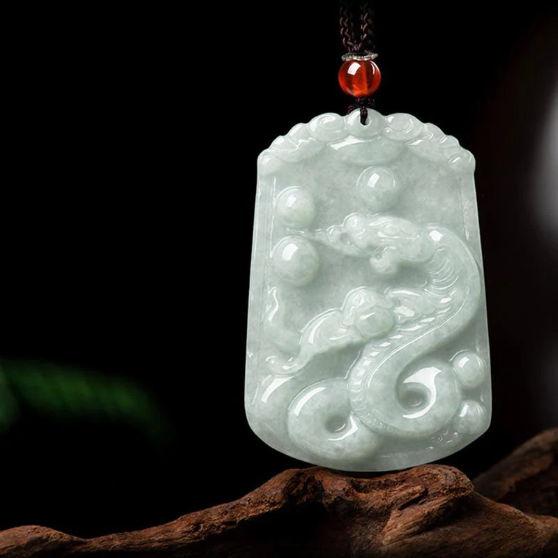 Collana con ciondolo amuleto dell'abbondanza dello zodiaco cinese Buddha Stones in giada naturale 12 - Image 19