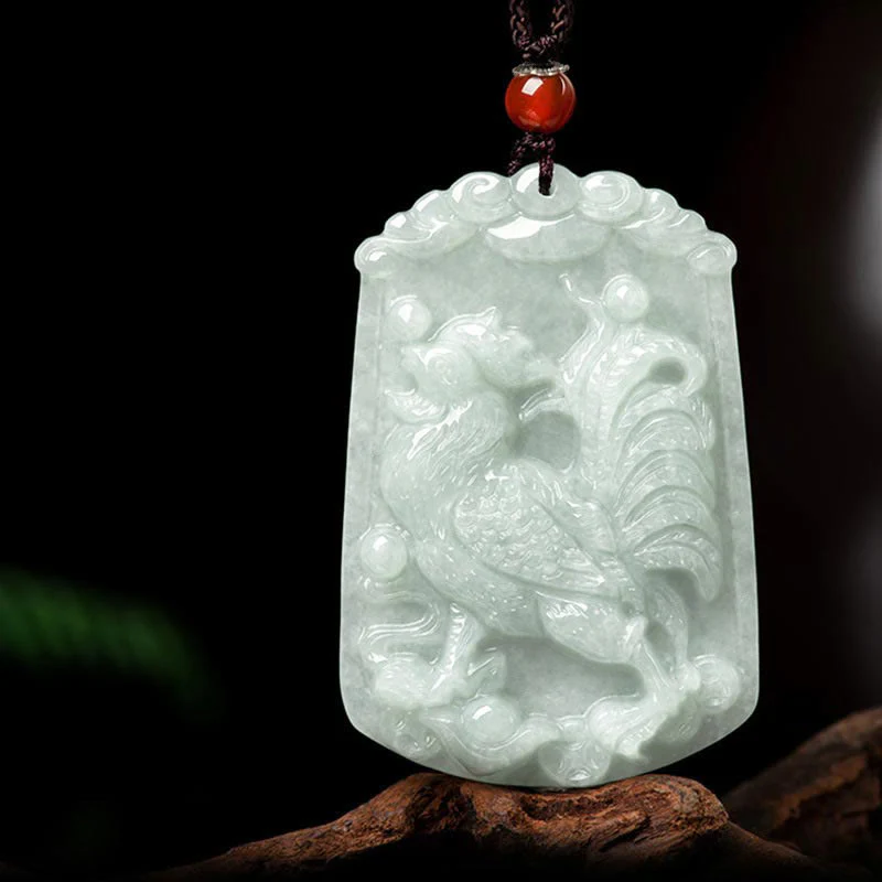 Collana con ciondolo amuleto dell'abbondanza dello zodiaco cinese Buddha Stones in giada naturale 12 - Image 23