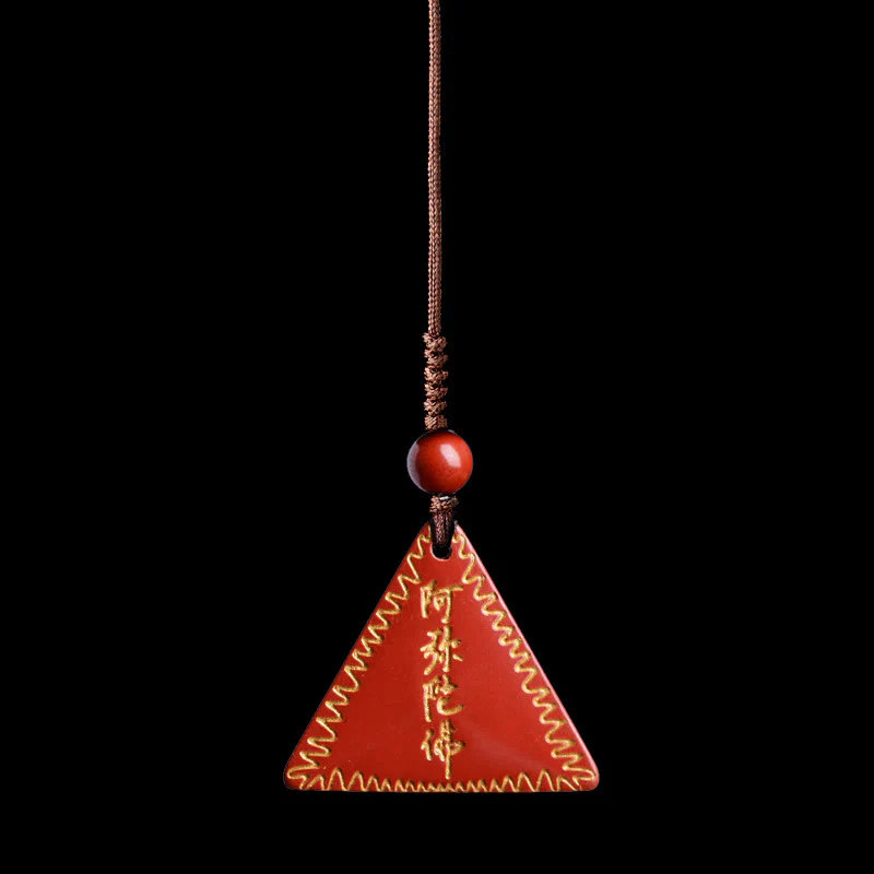 Collana con ciondolo Buddha Stones Cinnabar Amitabha Calm - Image 7