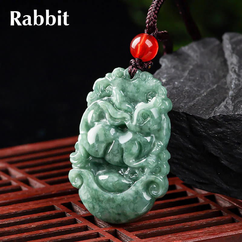 Collana con ciondolo Buddha Stones Natural Jade 12 Zodiaco Cinese Prosperità - Image 18