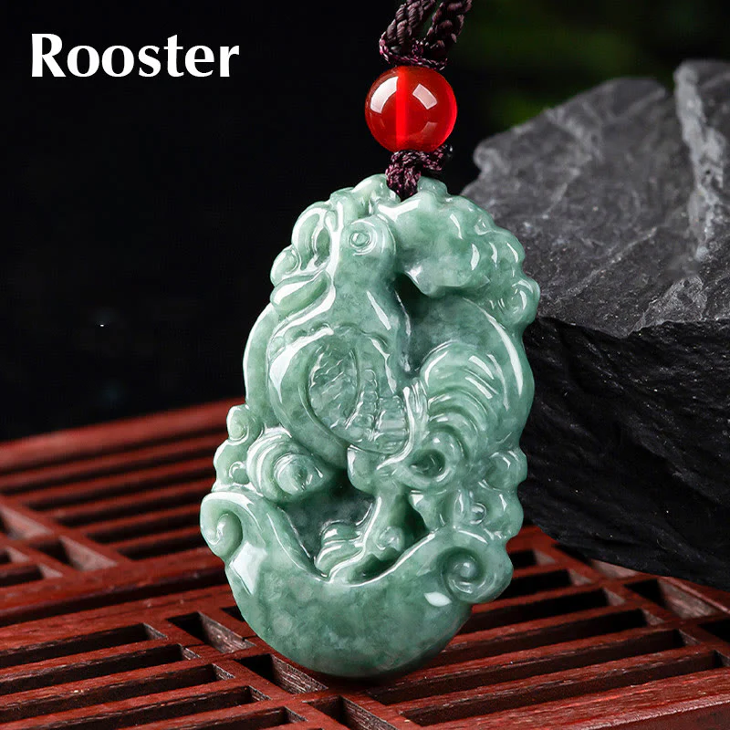 Collana con ciondolo Buddha Stones Natural Jade 12 Zodiaco Cinese Prosperità - Image 23