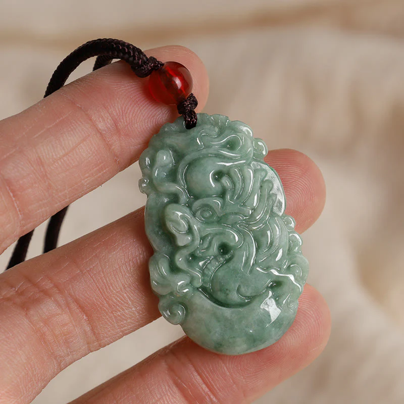 Collana con ciondolo Buddha Stones Natural Jade 12 Zodiaco Cinese Prosperità - Image 4
