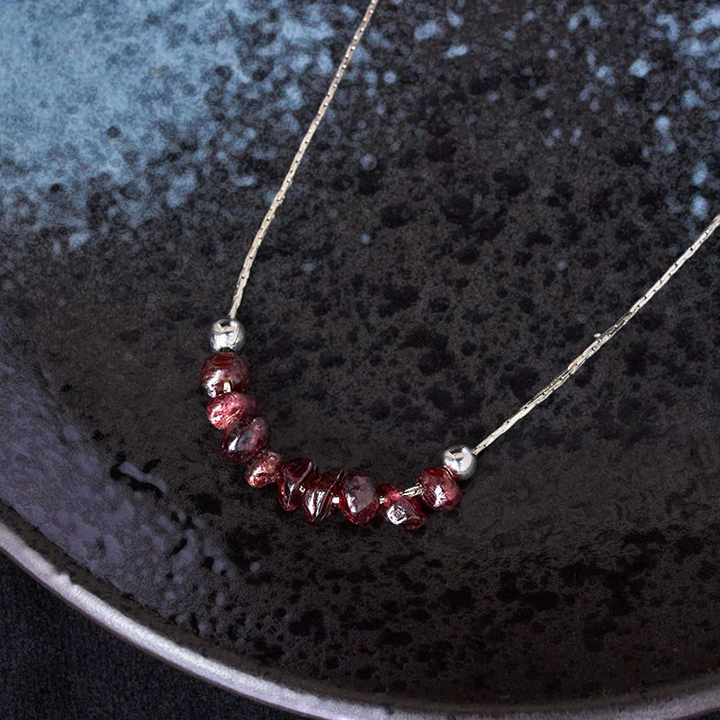 Collana con ciondolo Buddha Stones, ossidiana nera, quarzo fumé, granato, acquamarina, quarzo fragola, cristallo rosa, forza - Image 16