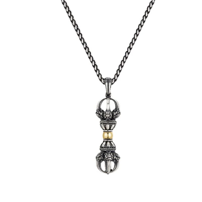 Collana con ciondolo Buddha Stones Tibetan Dorje Vajra Design Wealth - Image 10