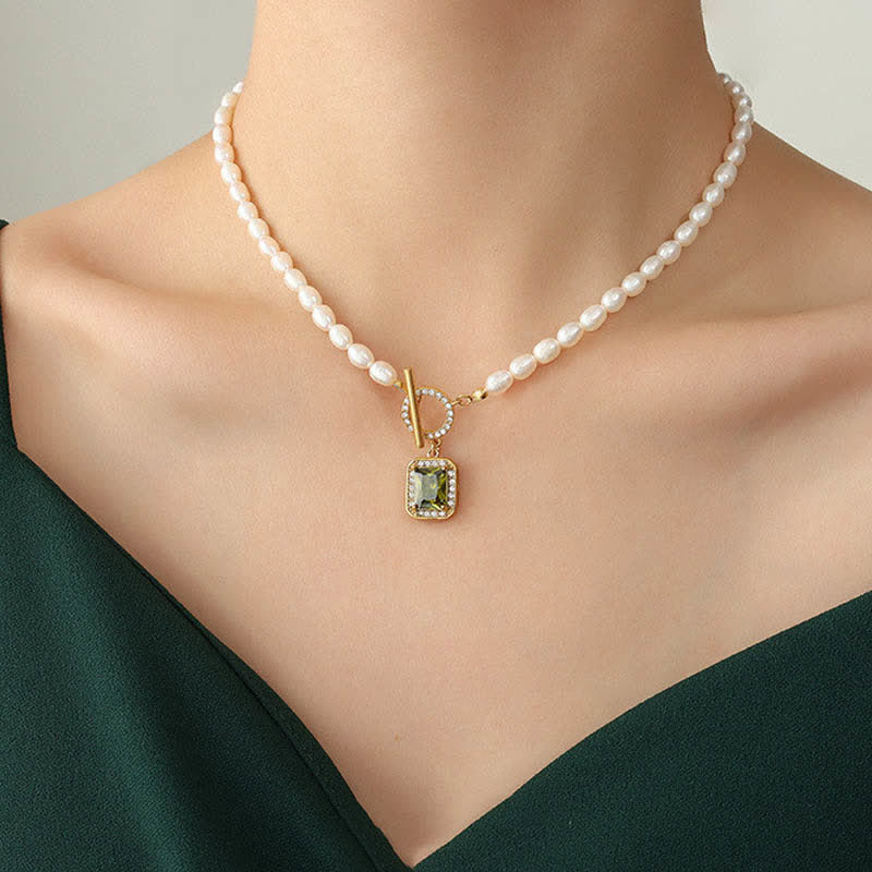 Collana con ciondolo con ciondolo di perle e zirconi della ricchezza - Image 14