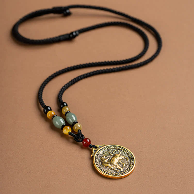 Collana con ciondolo di 12 segni zodiacali cinesi, benedizione, ricchezza e fortuna - Image 13