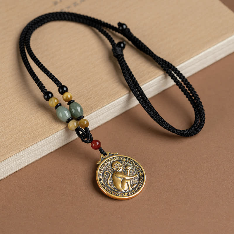 Collana con ciondolo di 12 segni zodiacali cinesi, benedizione, ricchezza e fortuna - Image 21