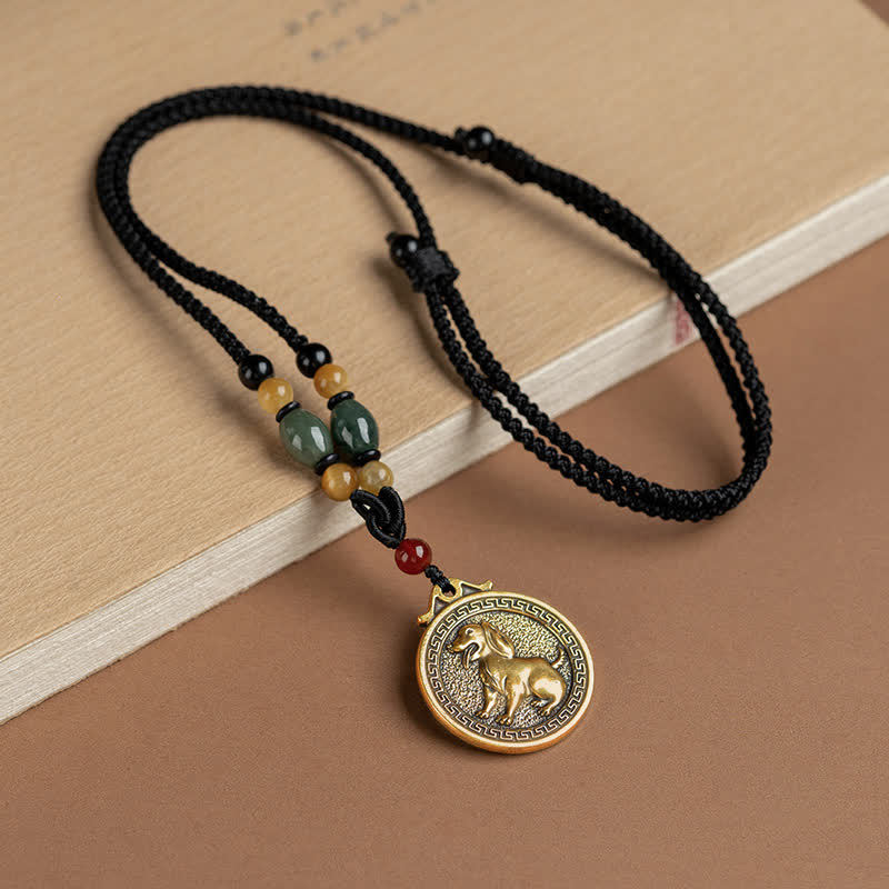 Collana con ciondolo di 12 segni zodiacali cinesi, benedizione, ricchezza e fortuna - Image 23