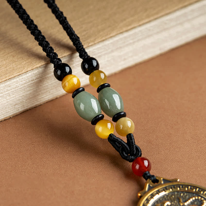 Collana con ciondolo di 12 segni zodiacali cinesi, benedizione, ricchezza e fortuna - Image 25