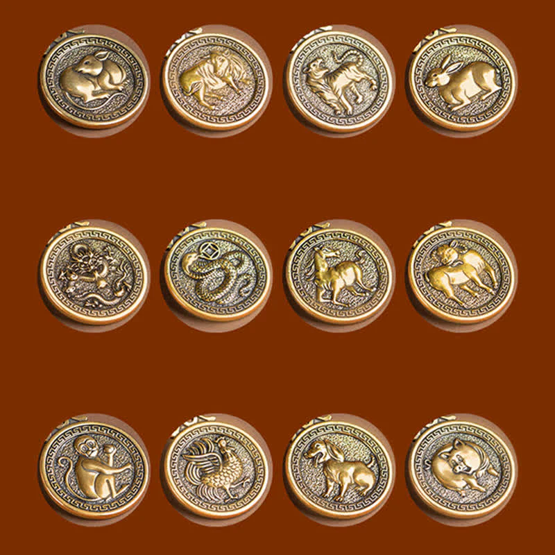 Collana con ciondolo di 12 segni zodiacali cinesi, benedizione, ricchezza e fortuna - Image 28
