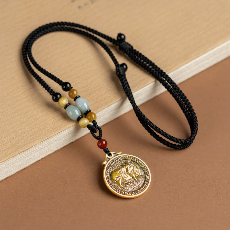 Collana con ciondolo di 12 segni zodiacali cinesi, benedizione, ricchezza e fortuna - Image 5