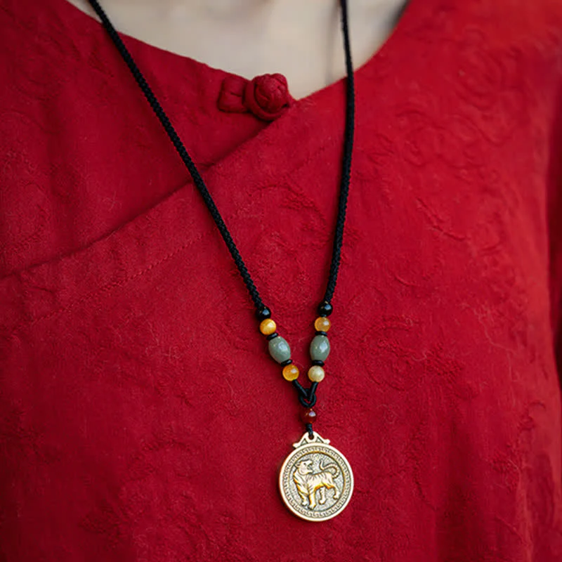 Collana con ciondolo di 12 segni zodiacali cinesi, benedizione, ricchezza e fortuna - Image 9