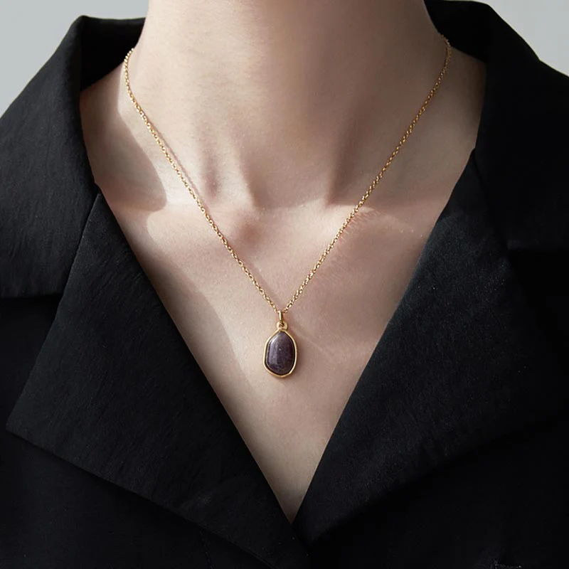 Collana con ciondolo di benedizione in quarzo rosa, ametista, avventurina verde naturale Buddha Stones - Image 10