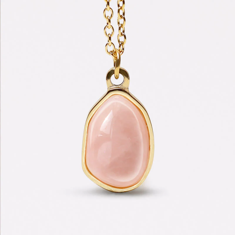 Collana con ciondolo di benedizione in quarzo rosa, ametista, avventurina verde naturale Buddha Stones - Image 13