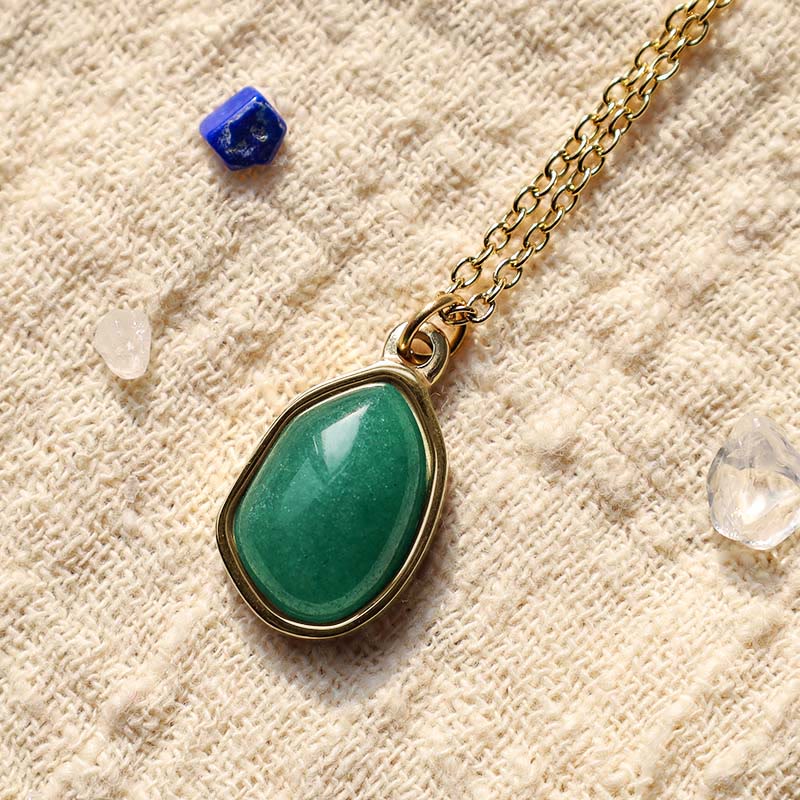 Collana con ciondolo di benedizione in quarzo rosa, ametista, avventurina verde naturale Buddha Stones - Image 17