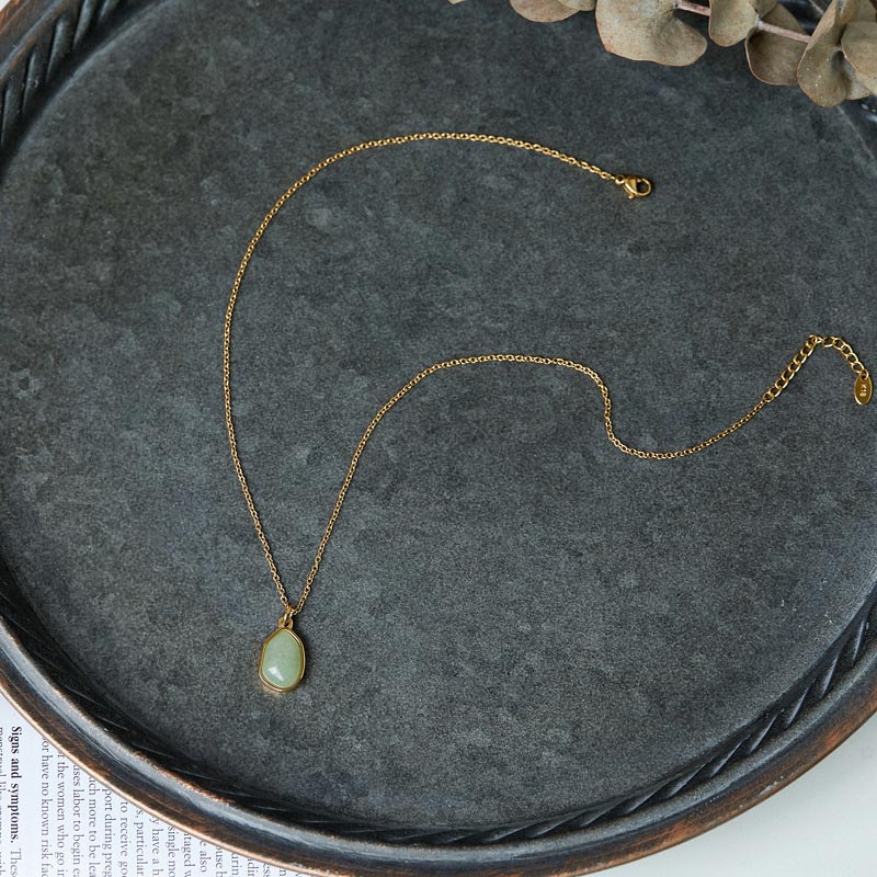 Collana con ciondolo di benedizione in quarzo rosa, ametista, avventurina verde naturale Buddha Stones - Image 5