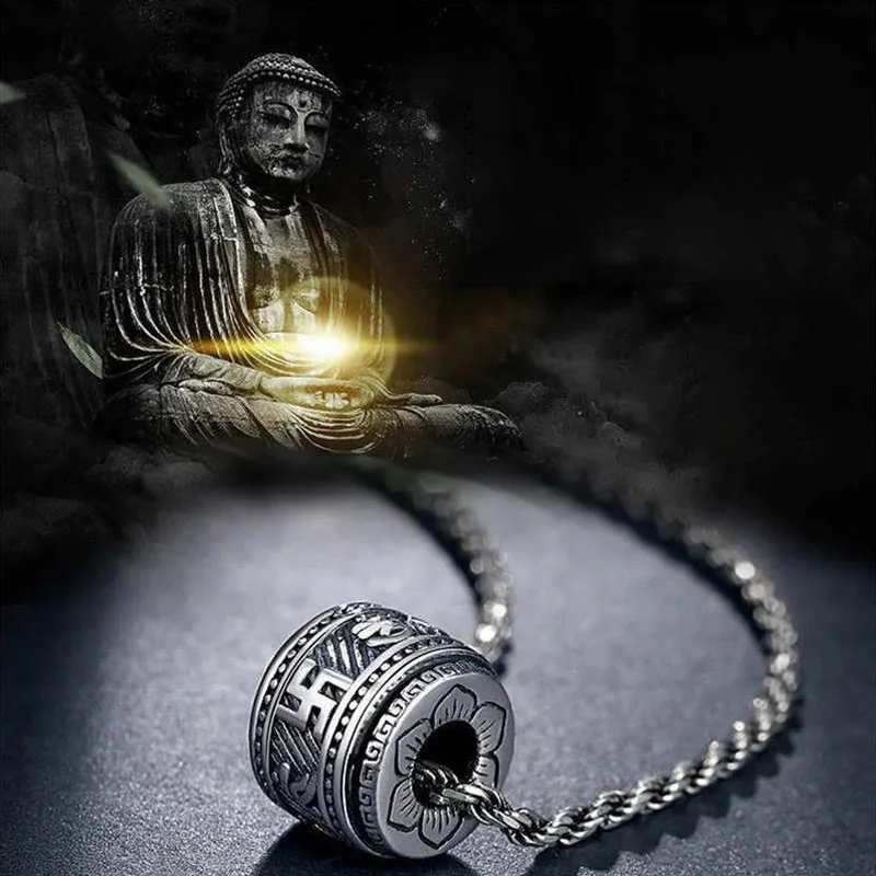 Collana con ciondolo di protezione Buddha Stones Tibet Om Mani Padme Hum - Image 2