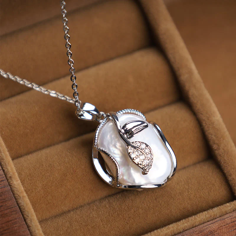 Collana con ciondolo di sincerità con perle barocche naturali in rame placcato oro 18 carati Buddha Stones - Image 10