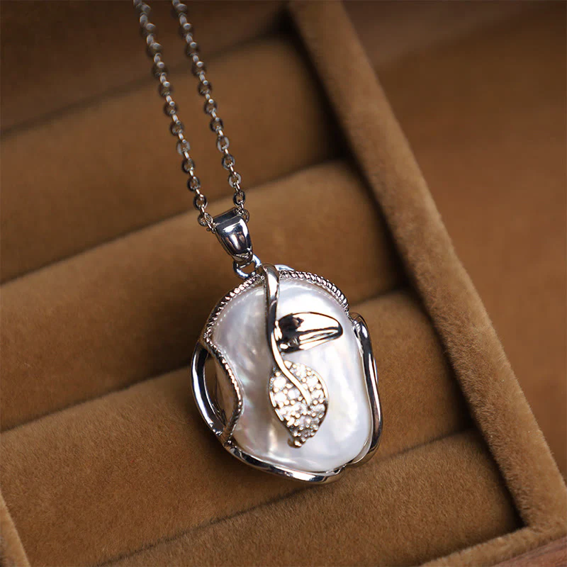 Collana con ciondolo di sincerità con perle barocche naturali in rame placcato oro 18 carati Buddha Stones - Image 9