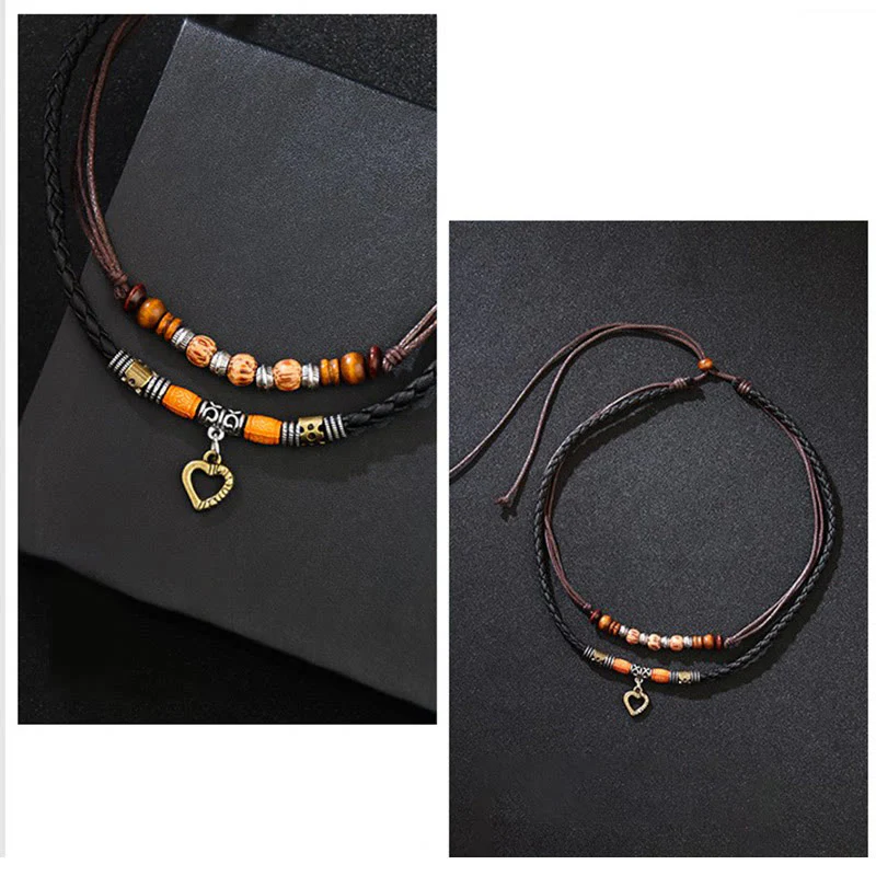 Collana con ciondolo e braccialetto con motivo a cuore Buddha Stones curative - Image 5