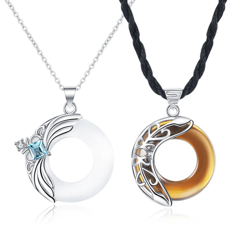 Collana con ciondolo guarigione portafortuna in rame Love Wings - Image 9