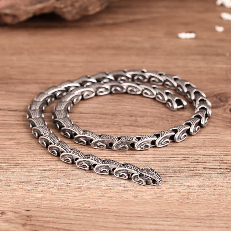 Collana con ciondolo in acciaio al titanio con motivo a drago Buddha Stones - Image 12