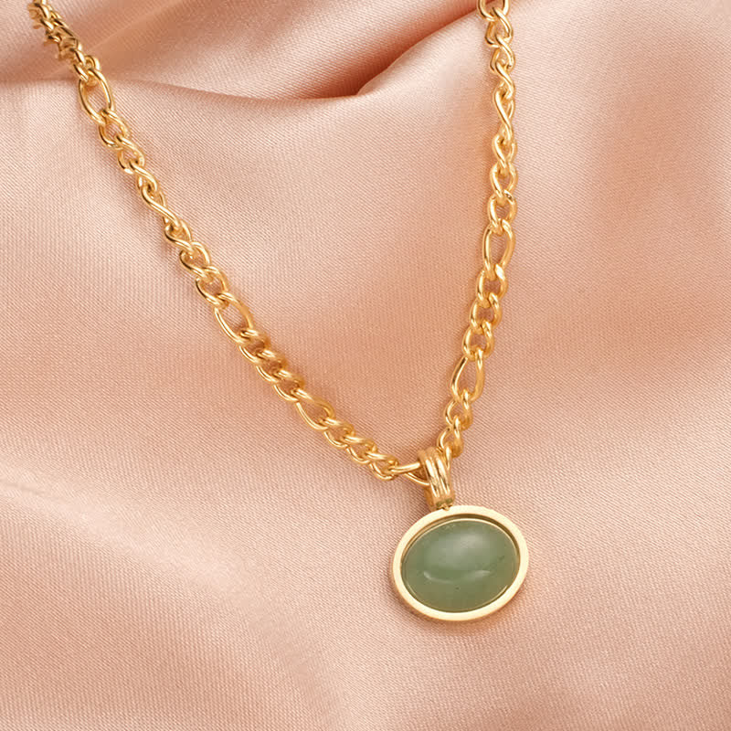 Collana con ciondolo in acciaio al titanio con resistenza turchese ovale - Image 12