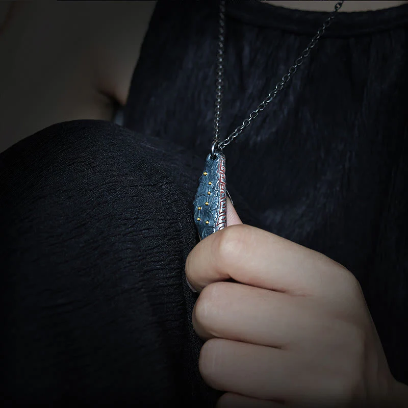Collana con ciondolo in argento sterling 999 con ciondolo a forma di carrozza Buddha Stones - Image 4
