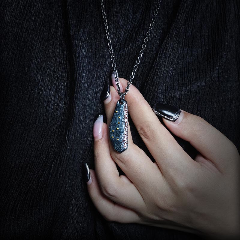 Collana con ciondolo in argento sterling 999 con ciondolo a forma di carrozza Buddha Stones - Image 5